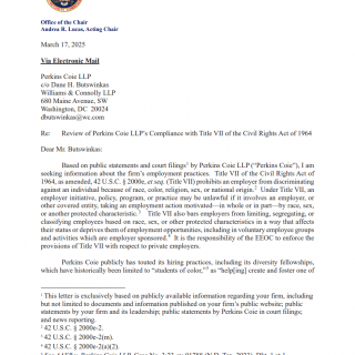 EEOC Letter to Law Firms