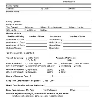 LIC 9273  Continuing Care Retirement Community Disclosure Statement