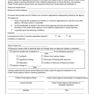 LIC 05A - Resource Family Approval Certificate