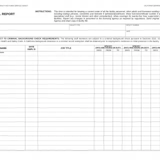 LIC 500 - Personnel Report