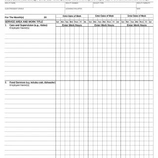 LIC 507 - Facilities Staff Work Schedule