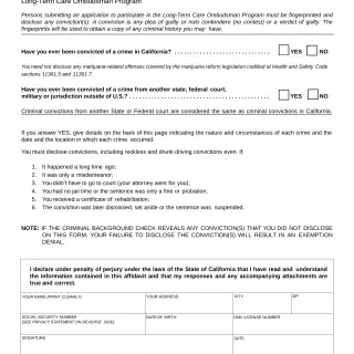 LIC 508B - Criminal Record Statement - Long-Term Care Ombudsman Program