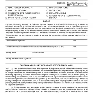 LIC 9158 - Telecommunications Device Notification