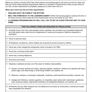 LIC 9217 - Pre-Licensing Readiness Guide - Family Child Care Home