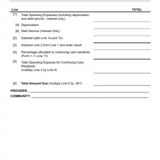 LIC 9264  Form 1-2: Annual Provider Fee