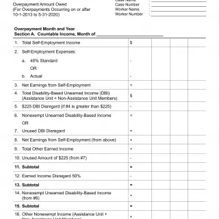 NA 274G - Notice Of Action - Continuation Page - Overpayment ComputationsВ OccurringВ On Or AfterВ 10/1/2013