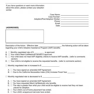 NA 791 - Notice Of Action - Approval/Denial/Change