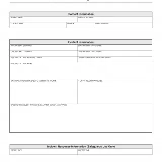 PI 2 - IRS Office Of Safeguards Data Incident Report