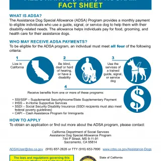 PUB 294 - Assistance Dog Special Allowance Program Fact Sheet