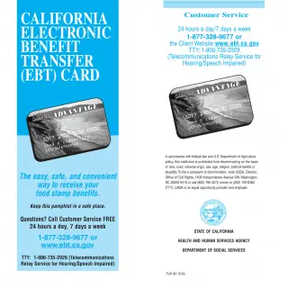 PUB 387 - California Electronic Benefit Transfer (EBT) Card - The easy, safe, and convenient way to receive your food stamp benefits - Double Columns