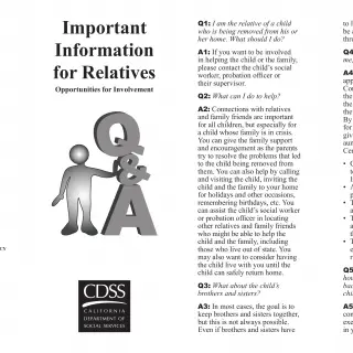 PUB 456 - Important Information For Relatives Pamphlet