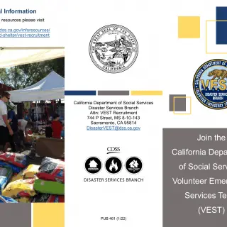 PUB 461 - Join The California Department of Social Services Volunteer Emergency Services Team