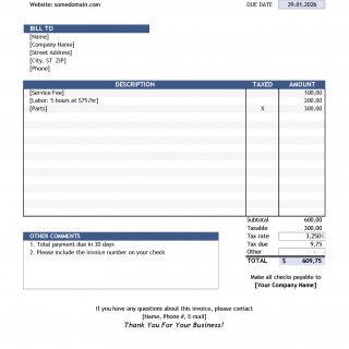 Invoice Format in Excel (Free & Editable Template)