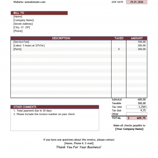 Printable Invoice Template (Print-Friendly & Professional)