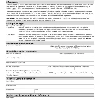 TxDMV  - Certified Lienholder Intake