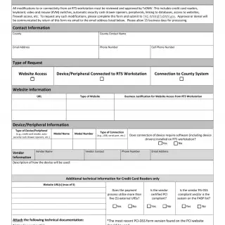 TxDMV  - Workstation Modification Form