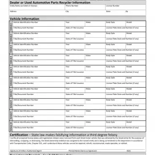 TxDMV VTR-340 - Surrendered Ownership Evidence for Vehicles to be Dismantled, Scrapped, or Destroyed