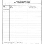 LIC 406 - Client/Resident Cash Sheet