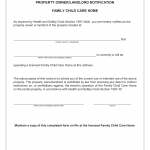 LIC 9151 - Property Owner/Landlord Notification Family Child Care Home