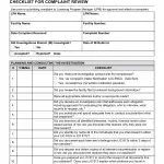 LIC 9230 - Licensing Program Analyst Checklist For Complaint Review