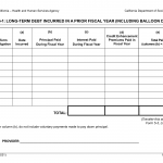 LIC 9265  Form 5-1: Long-Term Debt Incurred In A Prior Year