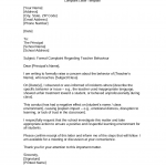 Complaint Letter to Principal About Teacher Behaviour