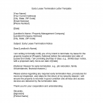 Early Lease Termination Letter Template