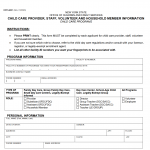 OCFS-6001 - Child Care Provider, Staff, Volunteer, and Household Member Information
