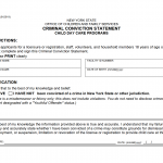 OCFS-6005 - Criminal Conviction Statement-Child Day Care Programs