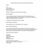 Authorization Letter to Redeem Pawned Jewelry