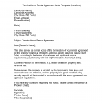 Termination of Rental Agreement Letter by Landlord